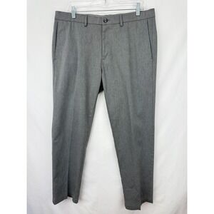 Haggar Mens Pants Classic Fit Iron Free Premium Dress Slacks Gray Size‎ 34x30
